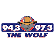 94.3/97.3 The Wolf logo