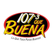 Que Buena 107.3 logo