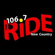 106.7 The Ride logo