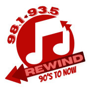 Rewind 98.1 & 93.5 logo