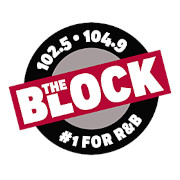 102.5/104.9 The Block logo