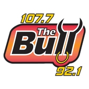 107.7 The Bull logo