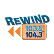 Rewind 103.5/104.3 logo