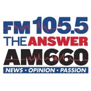 FM 105.5 and AM 660 The Answer logo