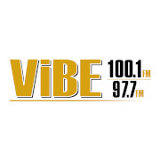 The Vibe 100.1 & 97.7 logo